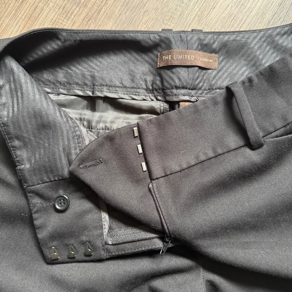The Limited Cassidy Fit Black with White Stripe Pants - Size 2 - Picture 7 of 10